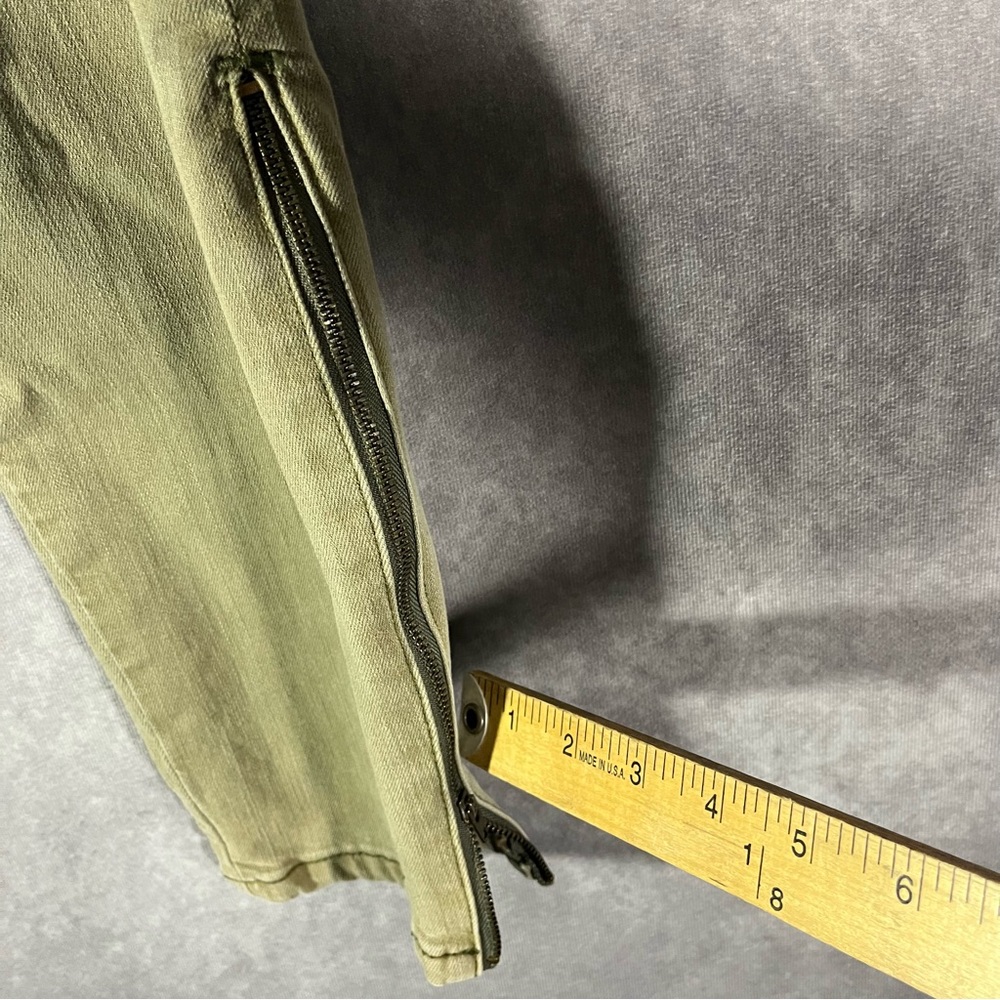 Anthropologie Pilcro Serif Pants Womens 31 Light Green Zip Ankles & Pockets Boho - Picture 2 of 9